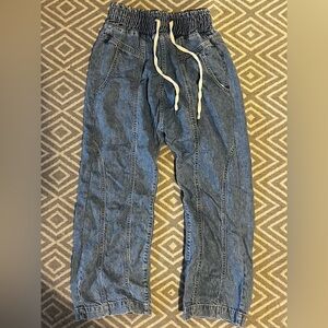 Free People jeans with drawstring